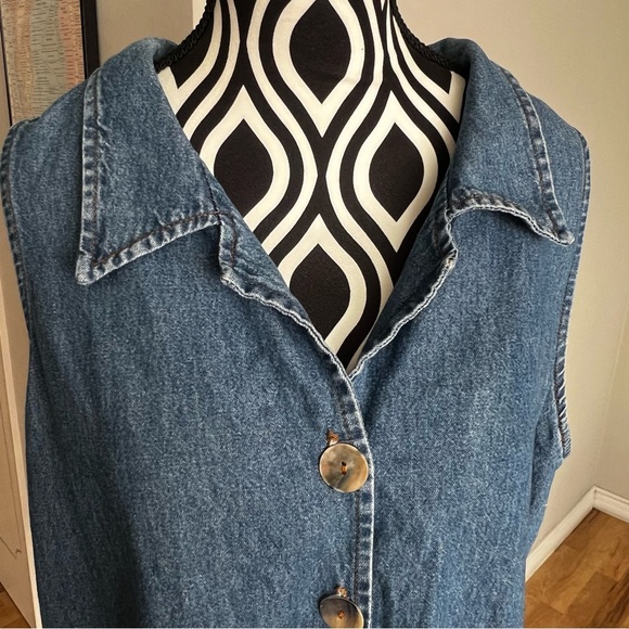 Vintage 90s Cottagecore Denim and Floral Dress by Loco Lindo - Picture 3 of 11